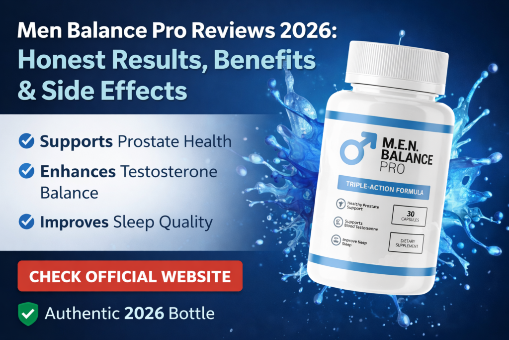 Men Balance Pro supplement bottle for prostate support and healthy testosterone balance – 2026 review
