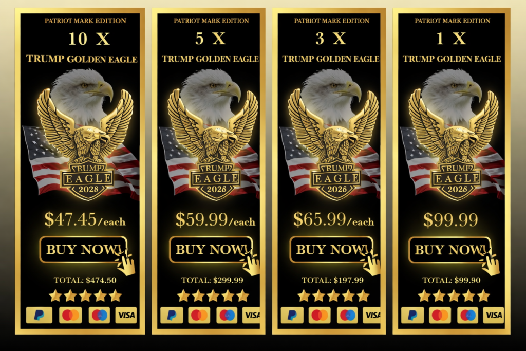 Trump Golden Eagle bundle pricing comparison showing 1x, 3x, 5x and 10x package options with per-item prices
